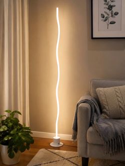 Modern Minimalist LED Floor Lamp – Curved Design – L15046-1A