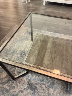 *MOVING SALE* Glass Top Coffee Table