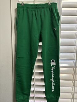 Champion Sweatpants, green and size Large