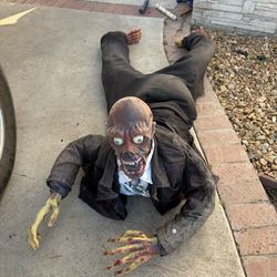 Spirit Halloween Life Size Crawling Zombie Prop