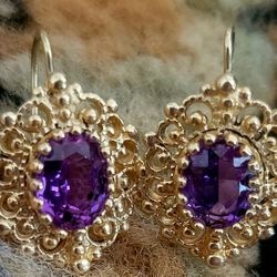 Antique Earrings 24k GP