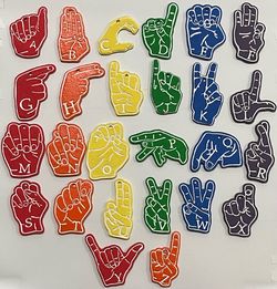 ASL Alphabet sign ornaments/wall/door art etc…
