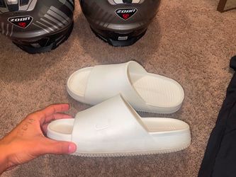 Nike calm slides white- size 12