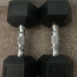 30 Lbs Hex Dumbells