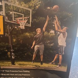In ground Basketball Hoop(Spalding), Pole Pad, And Net