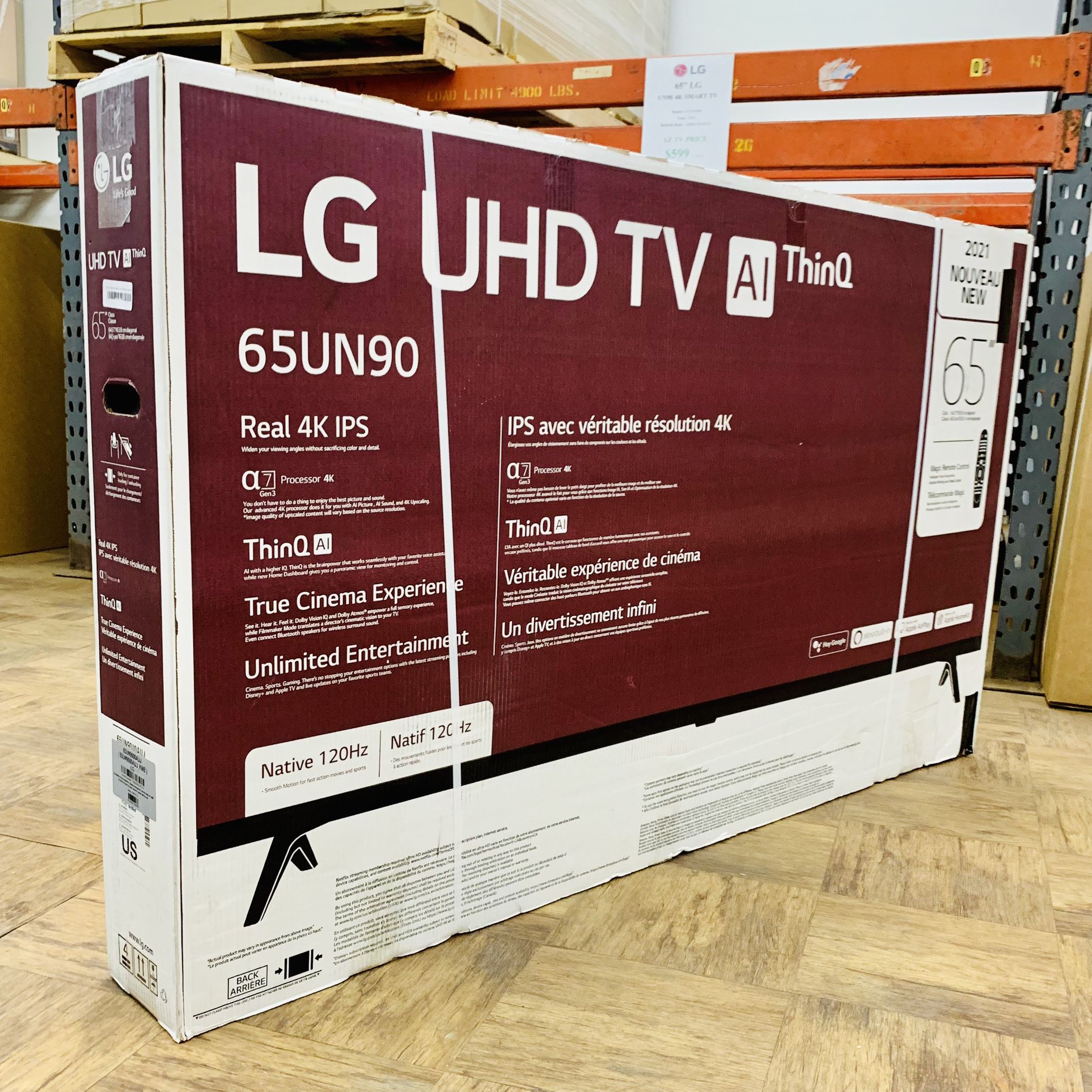 LG 65” 9 SERIES 4K UHD SMART TV 120HZ HDMI 2.1 - IN BOX - $50 DOWN PAYMENT & TAKE IT HOME