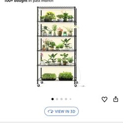 Plant Shelf With Grow Light