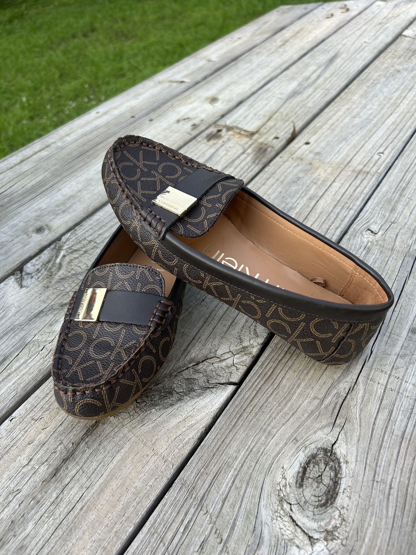 Brown Calvin Klein Slip on