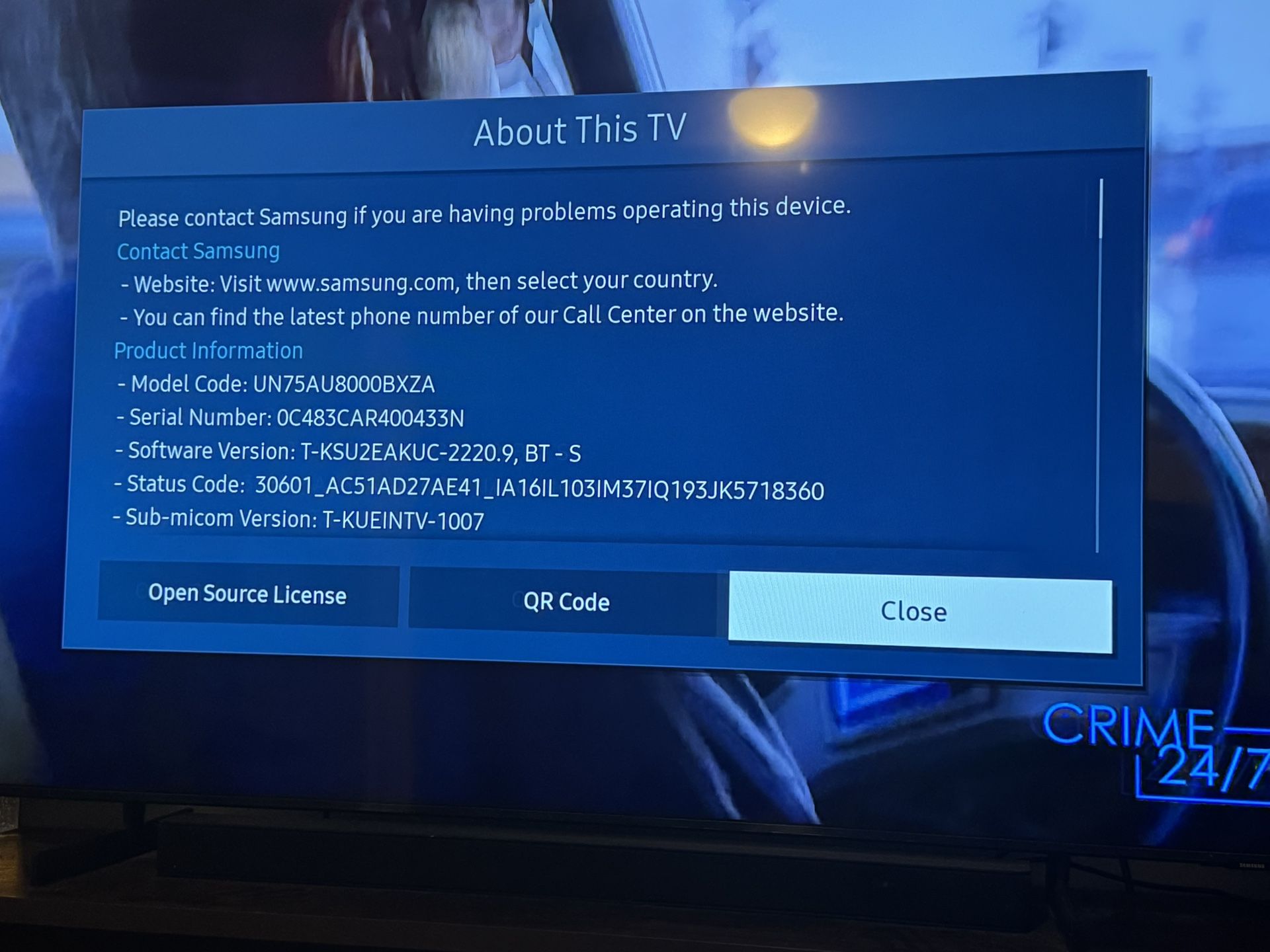 75 Samsung Smart Tv