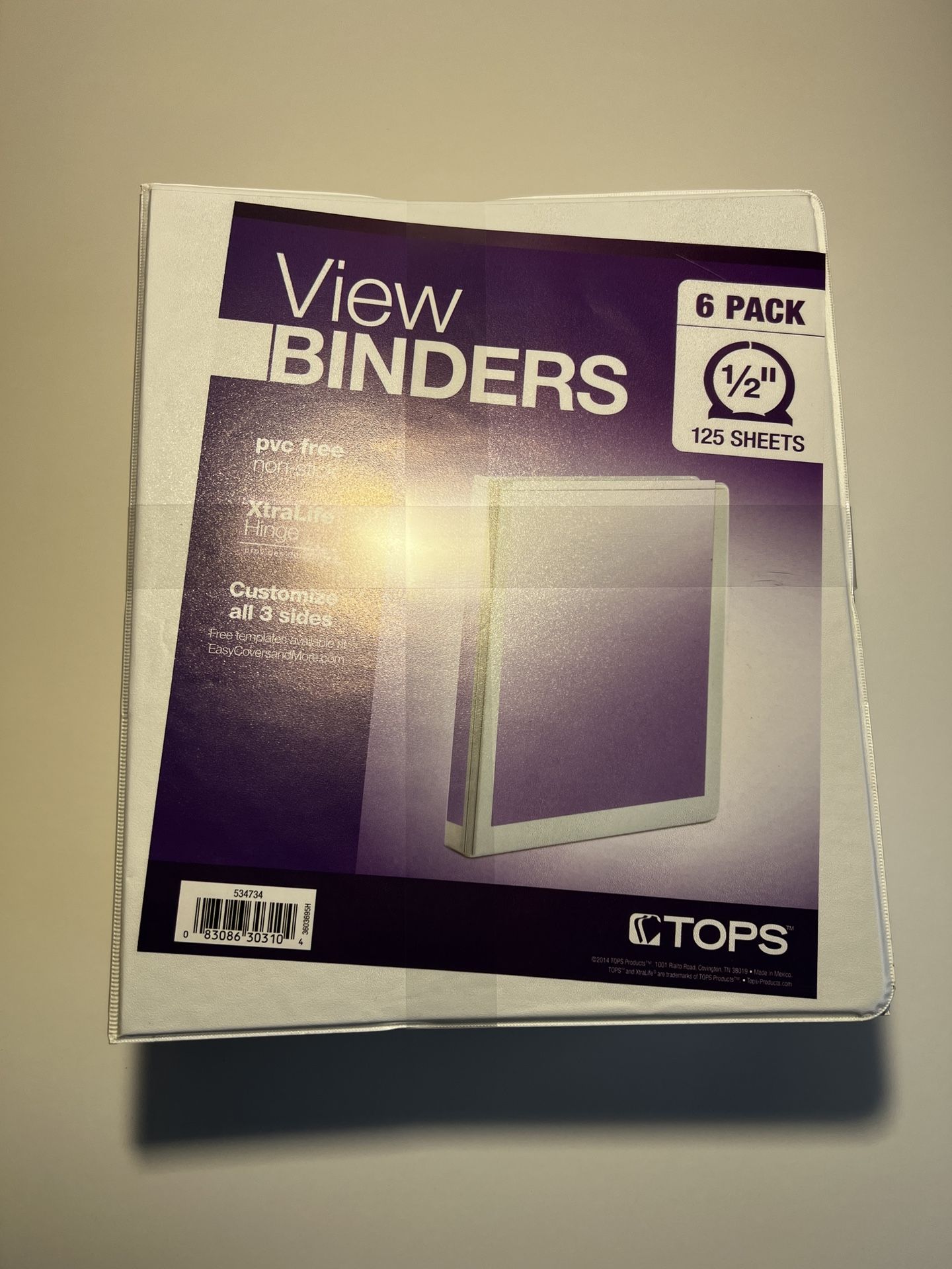 TOPS 1/2” Binder 6PK