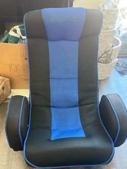 Black and Blue Gaming Floor Chair