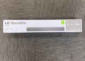New LG 2.1 Channel Bluetooth Soundbar Smart Soundbar Dark Gray SPM2