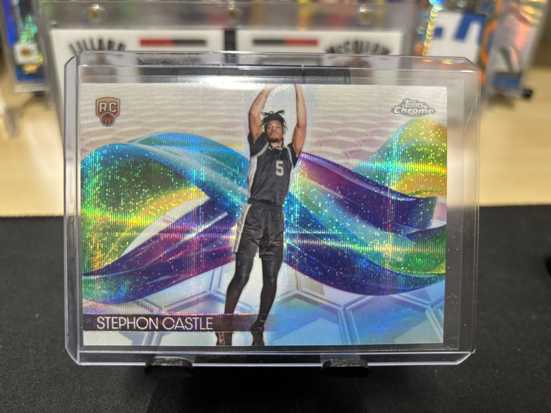 2024-25 Topps Chrome Stephon Castle Helix Case Hit Rookie RC Spurs SSP MINT