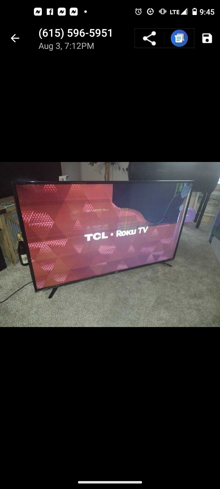 Screen On TV $75