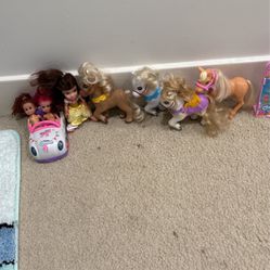 Miniature ponies and dolls
