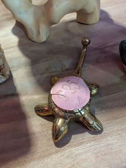 Brass Turtle Figurine with Hook