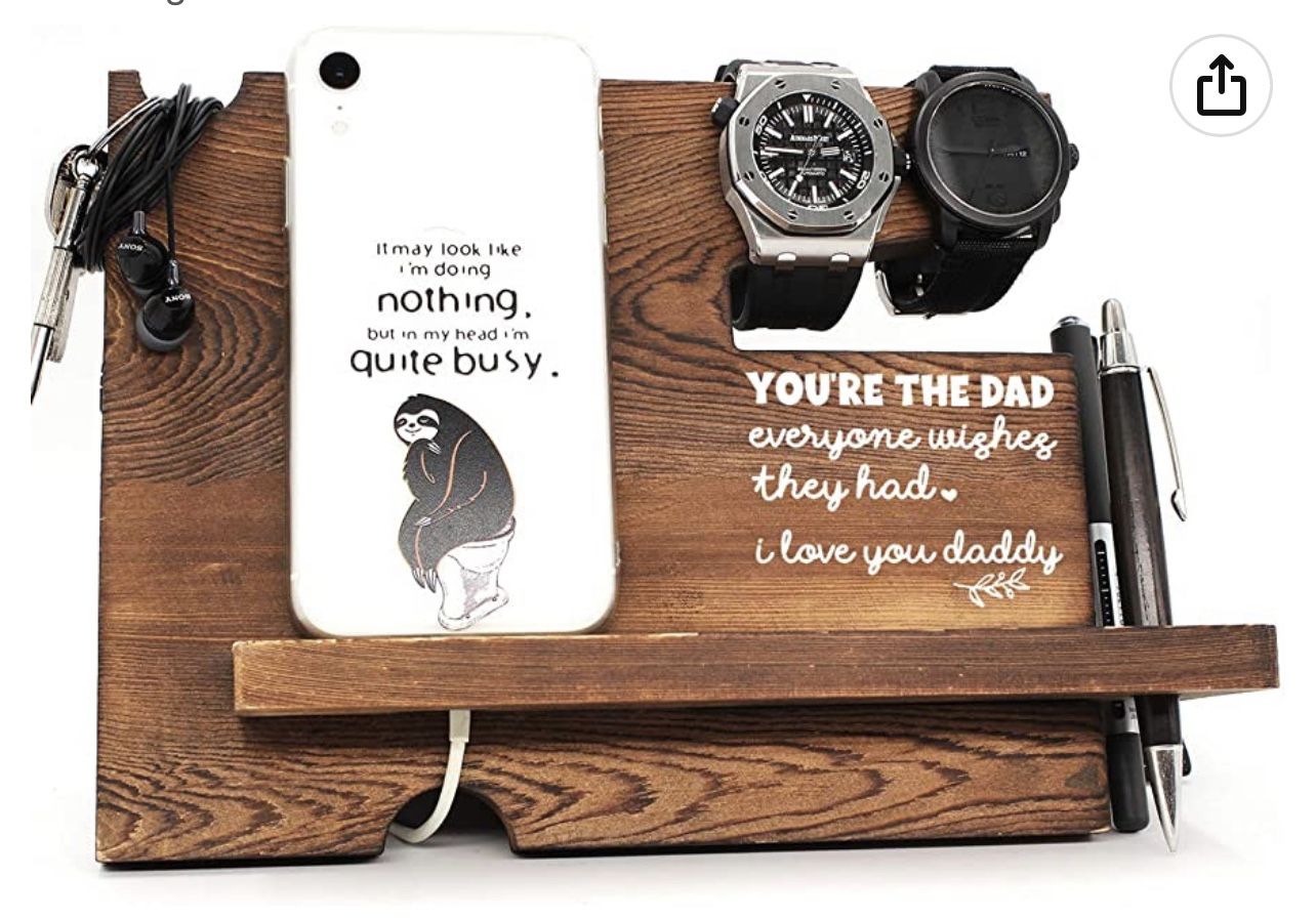 Wooden Phone/tablet Apple Watch Charging Dock.