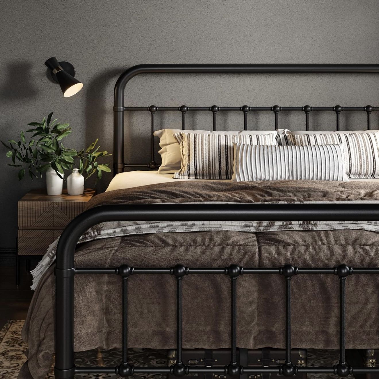 Victorian Wrought Iron Queen Bed Frame