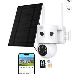 BRAND NEW 4G LTE Cellular Security Camera,2K /360° Live Stream Camera & 24/7 Recording,with 180° PIR