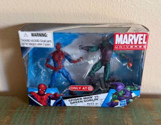 Hasbro Marvel Universe Spider-Man Vs Green Goblin Figure Set!  Target Exclusive! 2009!