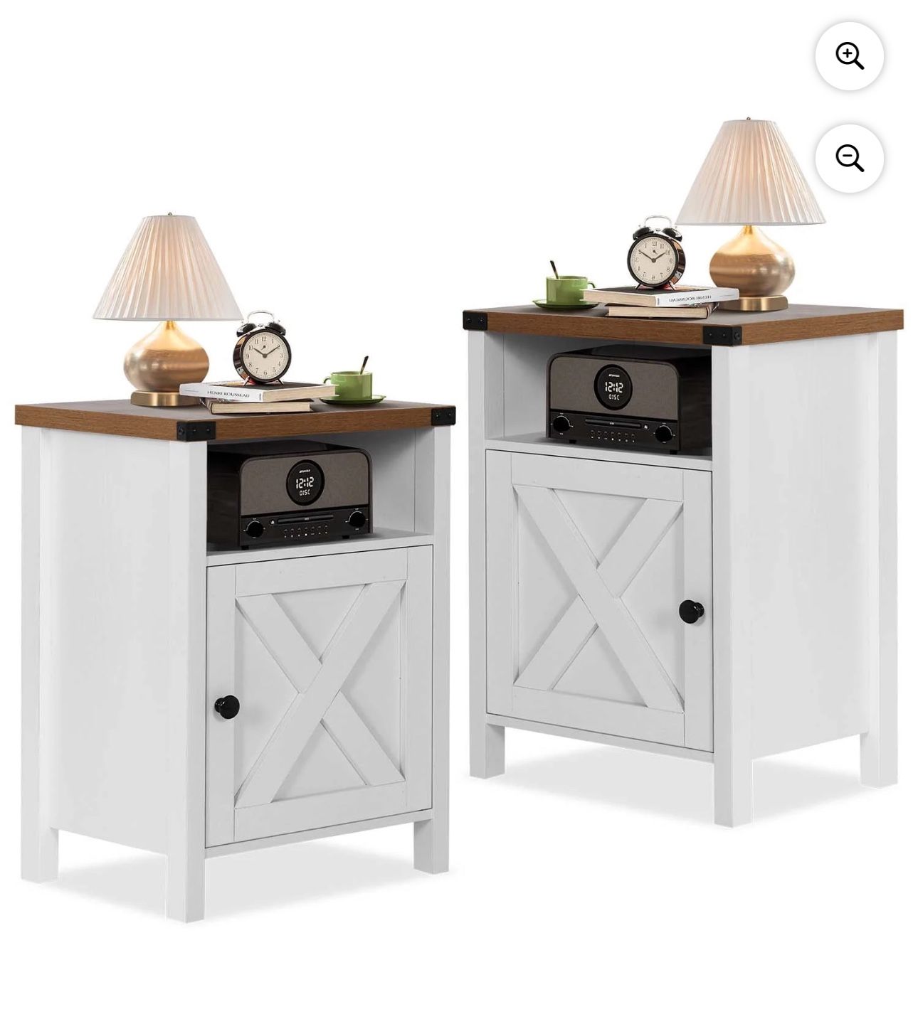 Farmhouse Nightstand Set Of 2
