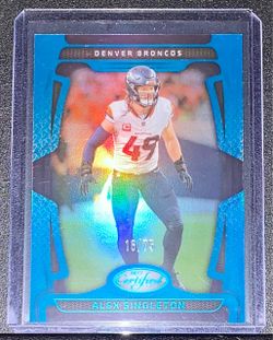 2025 Panini Certified Alex Singleton Mirror Teal #16/75