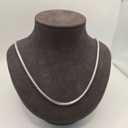 925 Sterling Silver Chain Necklace 20in 15.1g Solid Link Lobster Clasp Shine