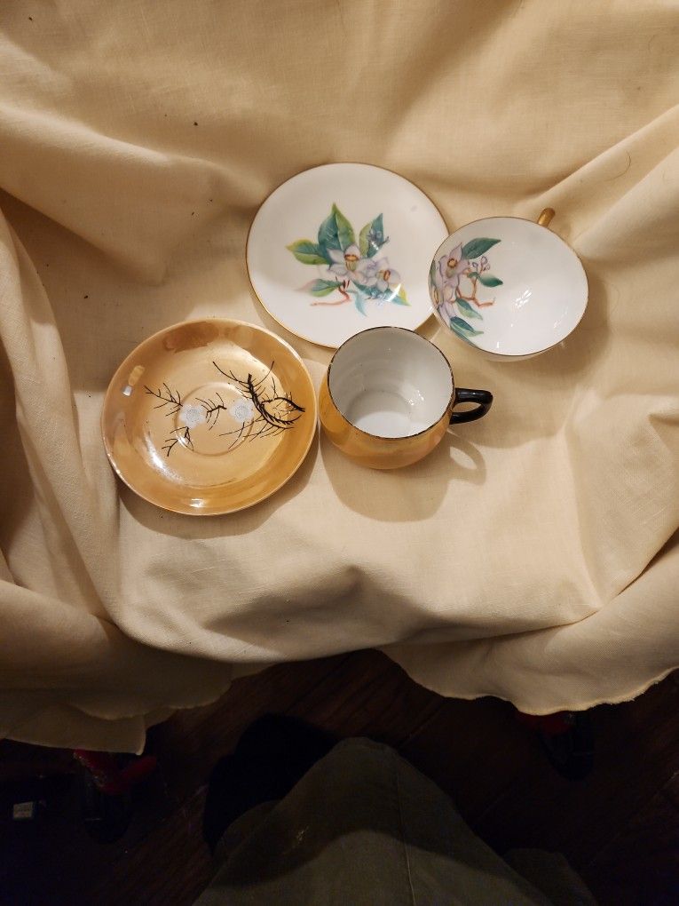 2 Bone China Tea Sets Japan