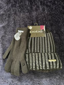 Black Bebe Hat And Glove Set