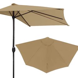 Half patio umbrella