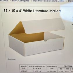 New Cardboard boxes and crinkle paper filler