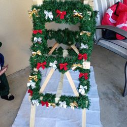 Christmas decor outdoor / indoor , short decorative Christmas ladder