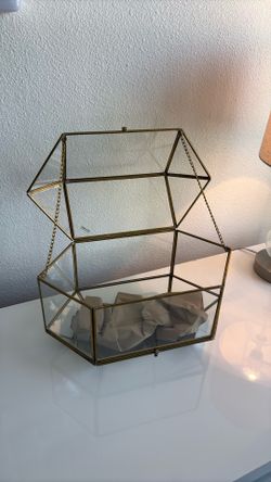 Anthropologie Glass Terrarium Wedding Card Box