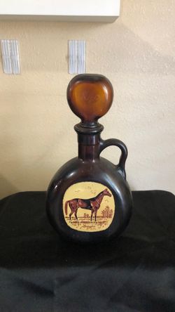 Vintage Old Fitzgerald Hand Painted Decanter