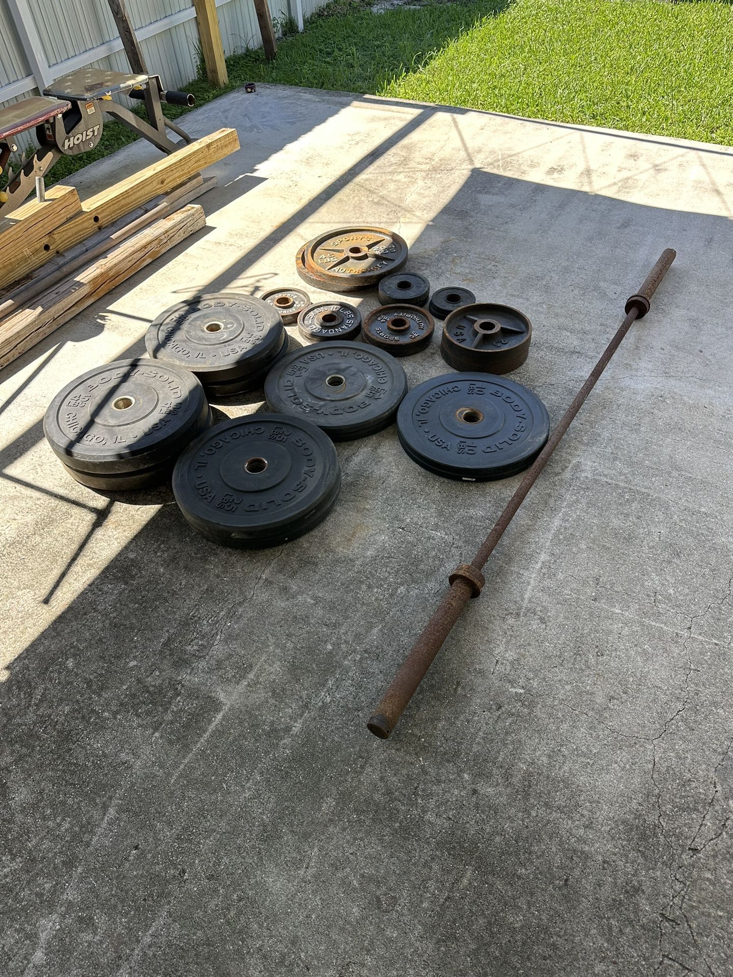 Weights And Bar For Sale As Set