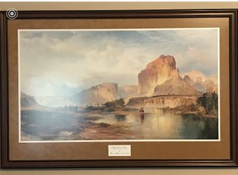 Thomas Moran, cliffs of Green River and a beautiful wooden frame. 43 x 28” where you don’t give me