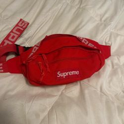 Red supreme fanny pack