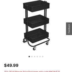 Lexington 3 Tier Rolling cart 