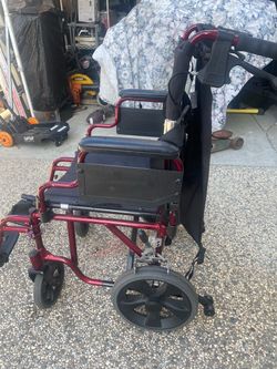 Nova lightweight transport chair with 12” Rear Wheels