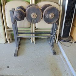 Dumbbells And Small Rack 