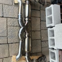 996 Turbo Exhaust. 3” Catless Stainless Steel X-Pipe