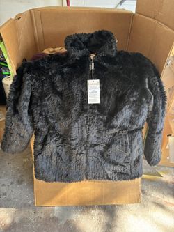 AMERI MODE BLACK MINK FAUX JACKET 
