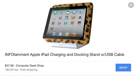 INFOtainment Apple iPad Charging and Docking Stand
