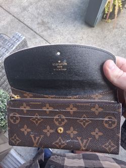 Louis Vuitton Monogram Emily Wallet M60136 Brown Rouge Leather