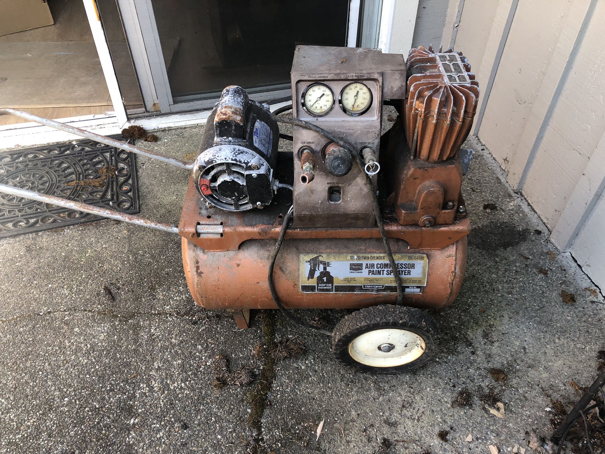 Craftsman 1HP Air Compressor Paint Sprayer 