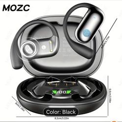 MOZC Wireless Headphone Bone Conduction Open Headphone Bass Stereo Headphone With Smart Call Noise Cancellation Sports Headphone Wireless Charging Cas