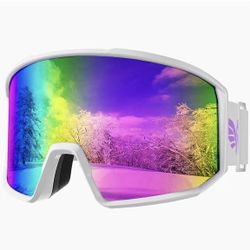 Brandnew Ski Goggles,Snowboard Goggles for Men Women Adults Youth,Over Glasses OTG/100% UV Protection/Anti-fog/Wide Vision