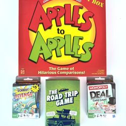 Family Card Games: Monopoly/Sorry/RoadTrip/Apples