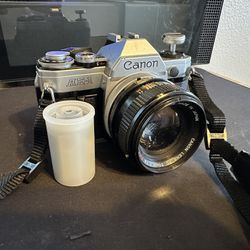 Canon AE-1 35mm Film Camera w/ Flash