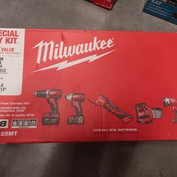 New In Box Milwaukee 5 Tool Combo Set